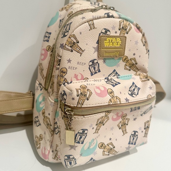 Loungefly Star Wars C3PO & R2D2 Mini Backpack - Picture 2 of 9